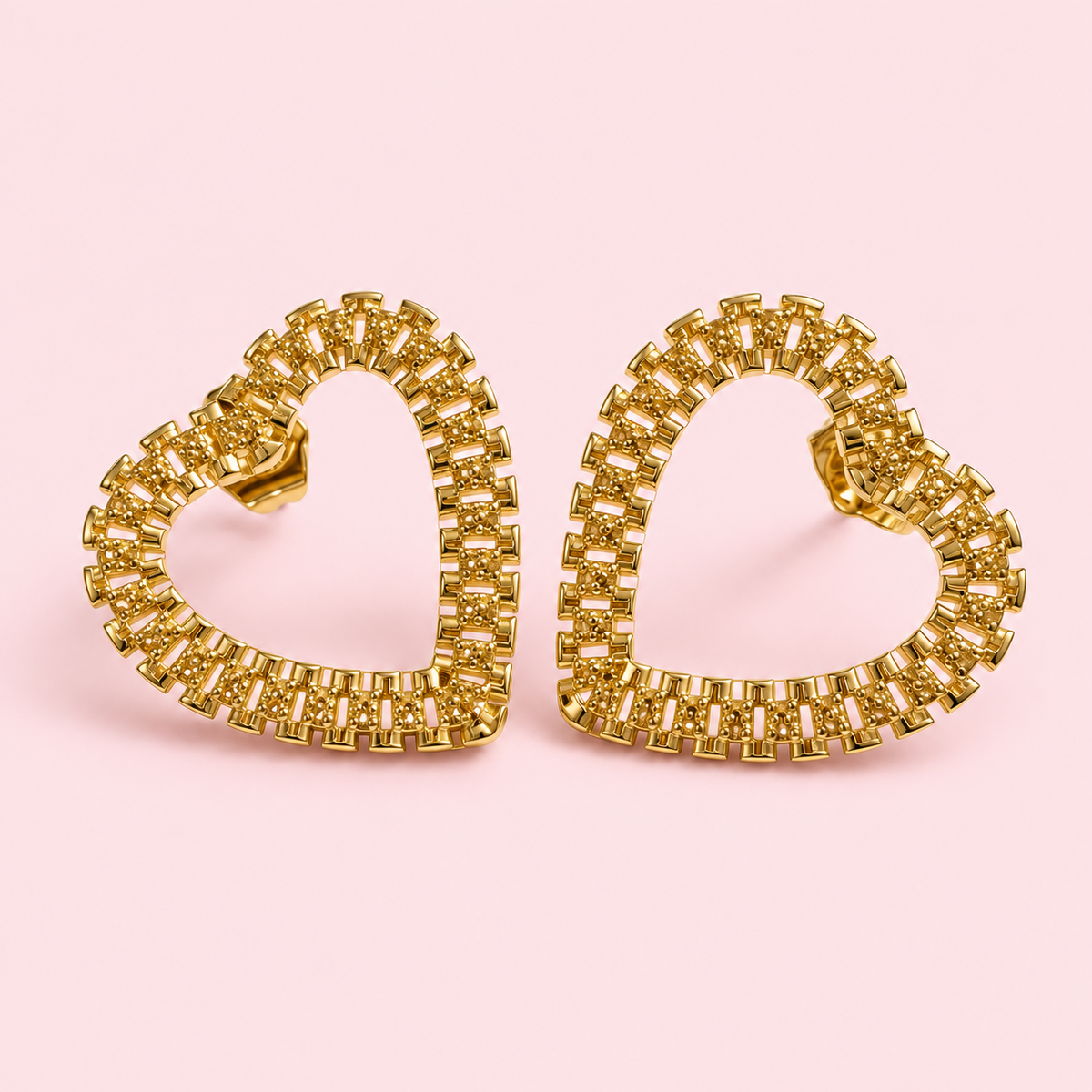 heart rolex earrings