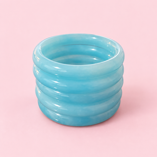 Aqua Blue Jade Bracelet