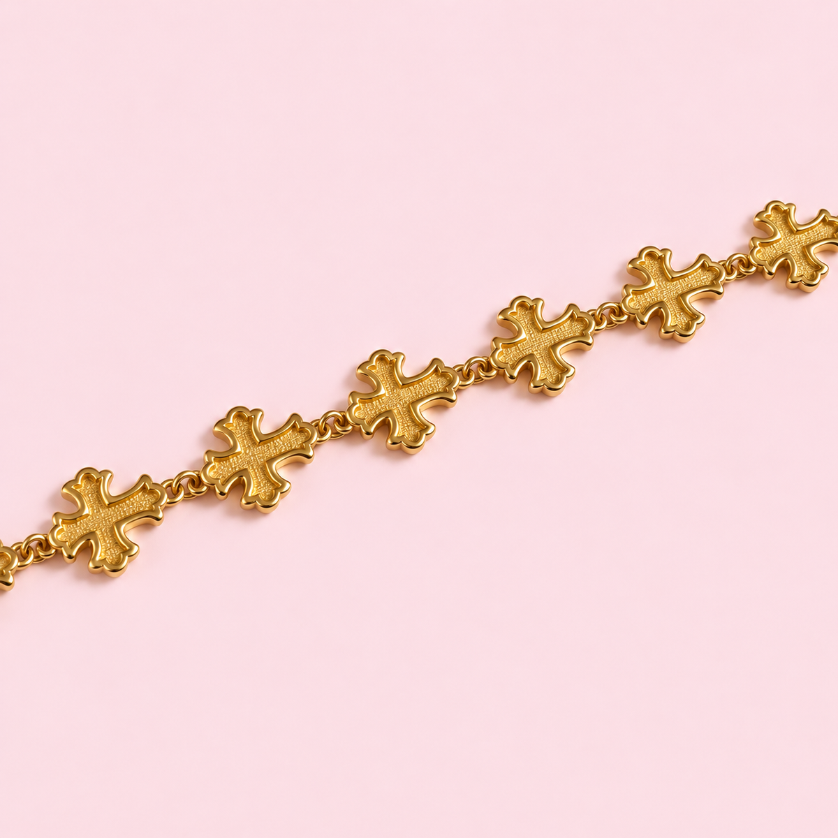 Chrome heart bracelet