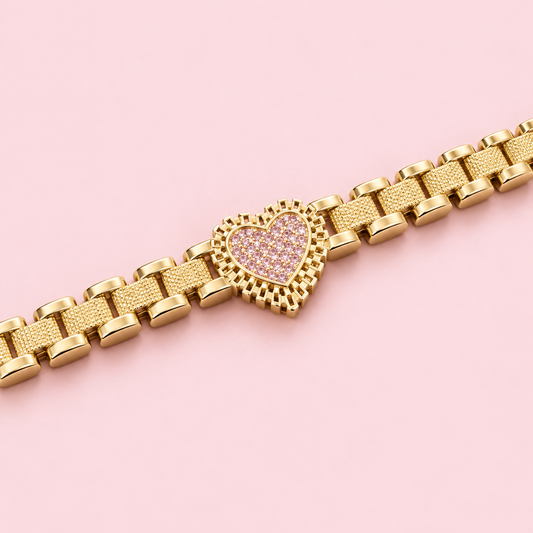 Rolex bracelet with rolex heart