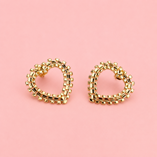 rolex heart earrings