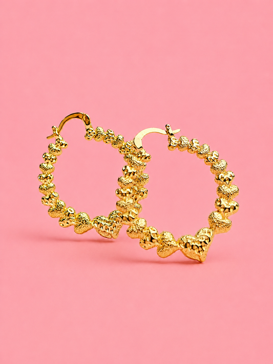 gold heart hoops 2