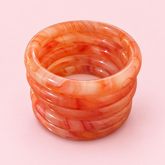 Salmon Jade Bracelet