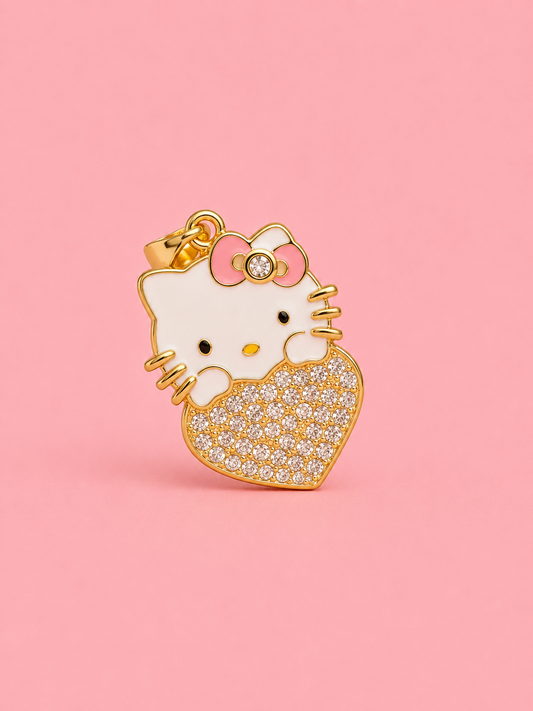 hello kitty charm with heart