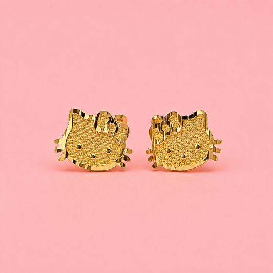 hello kitty face earrings