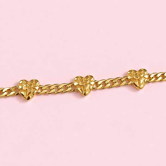 nugget heart bracelet
