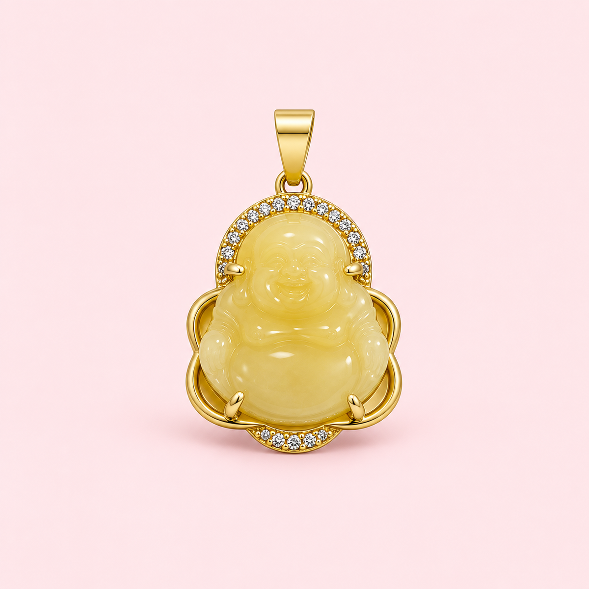 Yellow budah charm