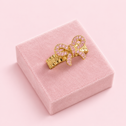 pink bow ring