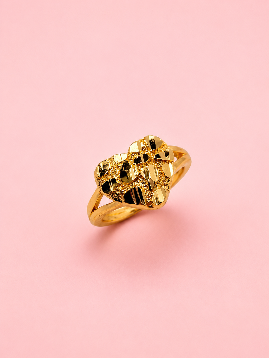 heart nugget ring
