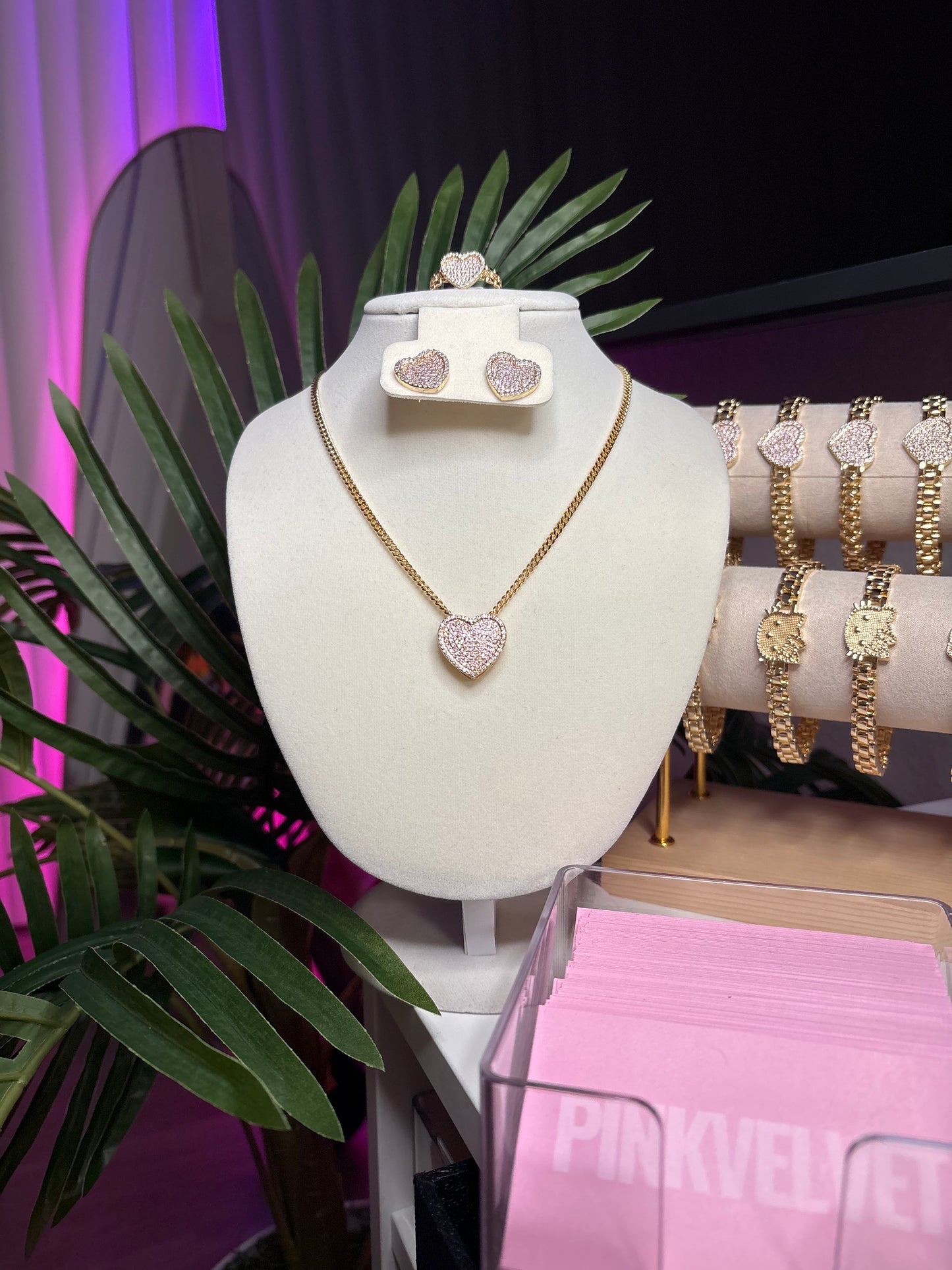 pink heart set